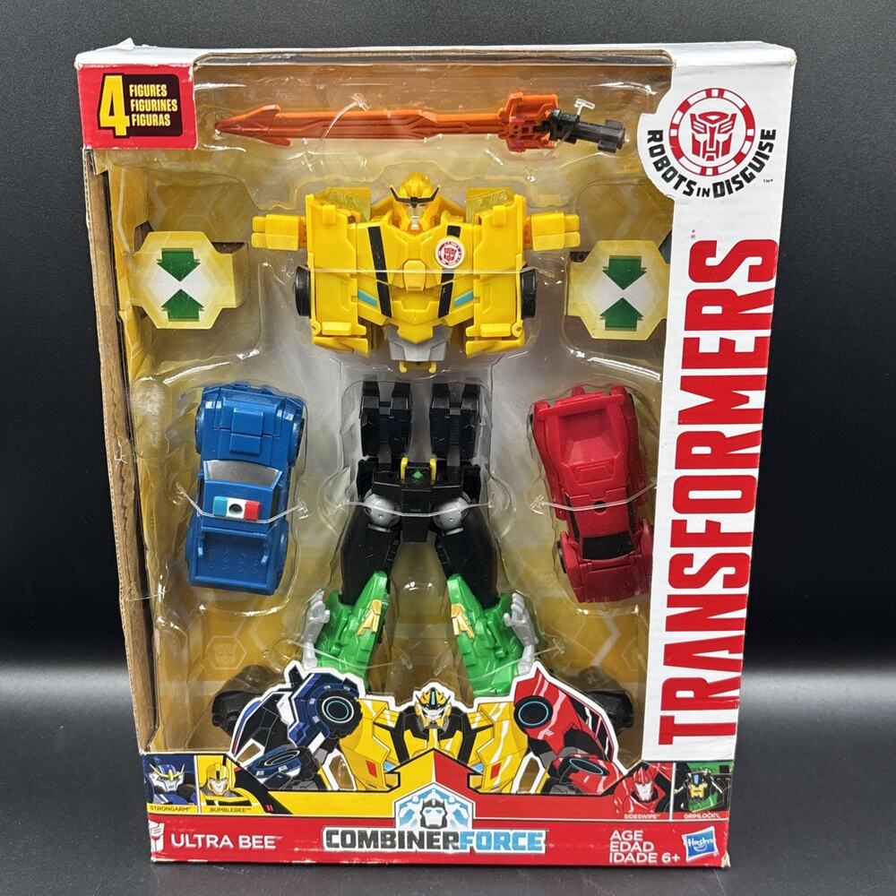 Hasbro Transformers Combiner Force Ultra Bee Transforming 4 Figure Set Age 6+